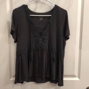 American Eagle Dark Gray Top